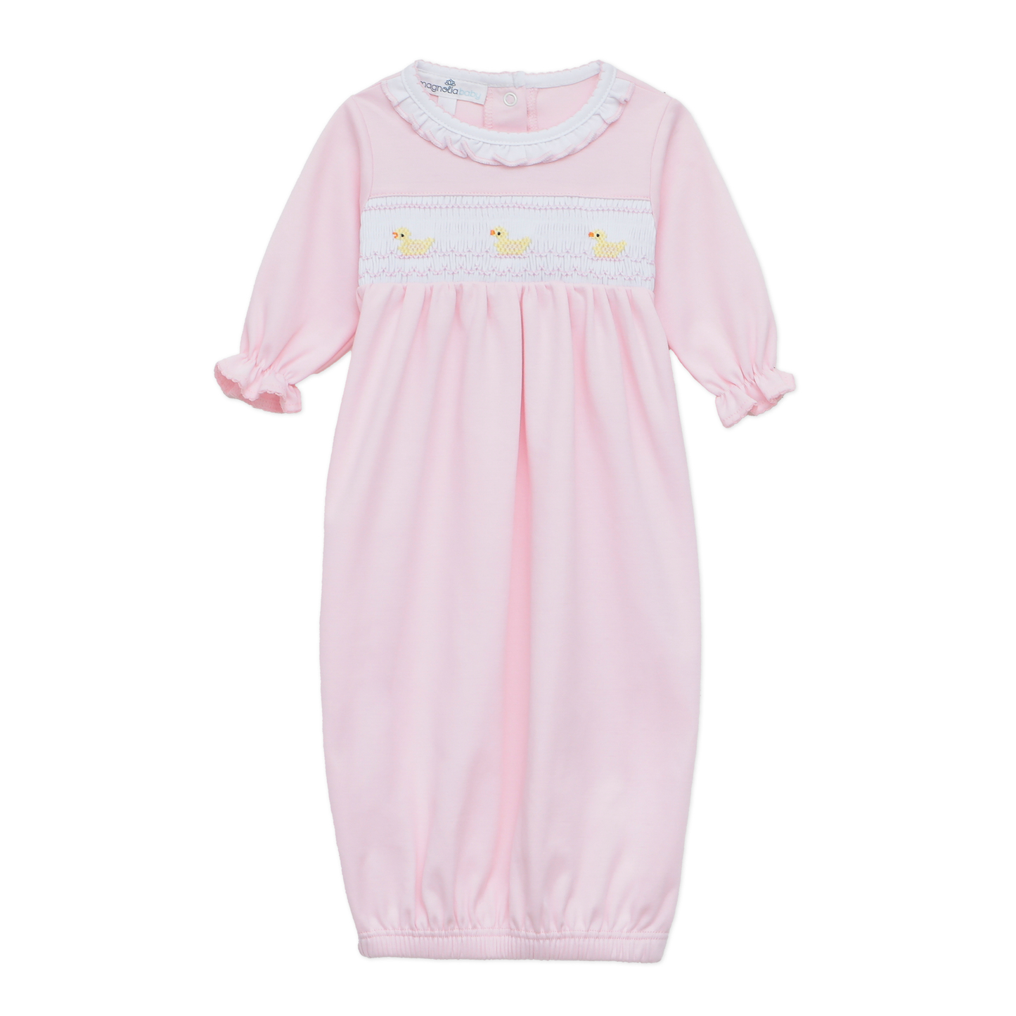 Magnolia Baby Little Ducklings Classics Smocked Gown - Pink