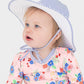 Rufflebutts Girls Periwinkle Blue Seersucker Swim Hat