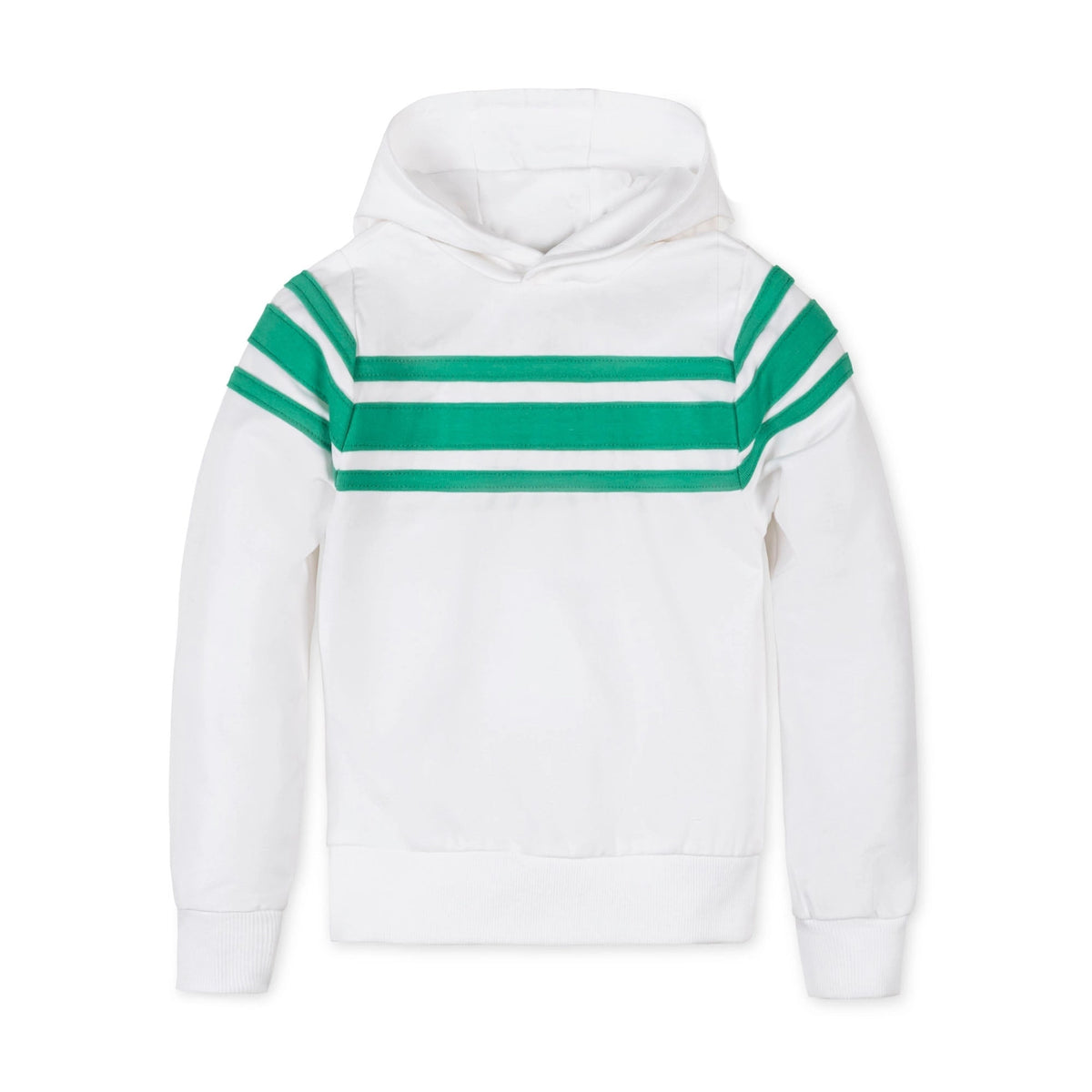 Hope and Henry French Terry Hoodie--White with Green