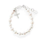 Girls Silver Baby Cross Bracelet Baptism & Communion Gift