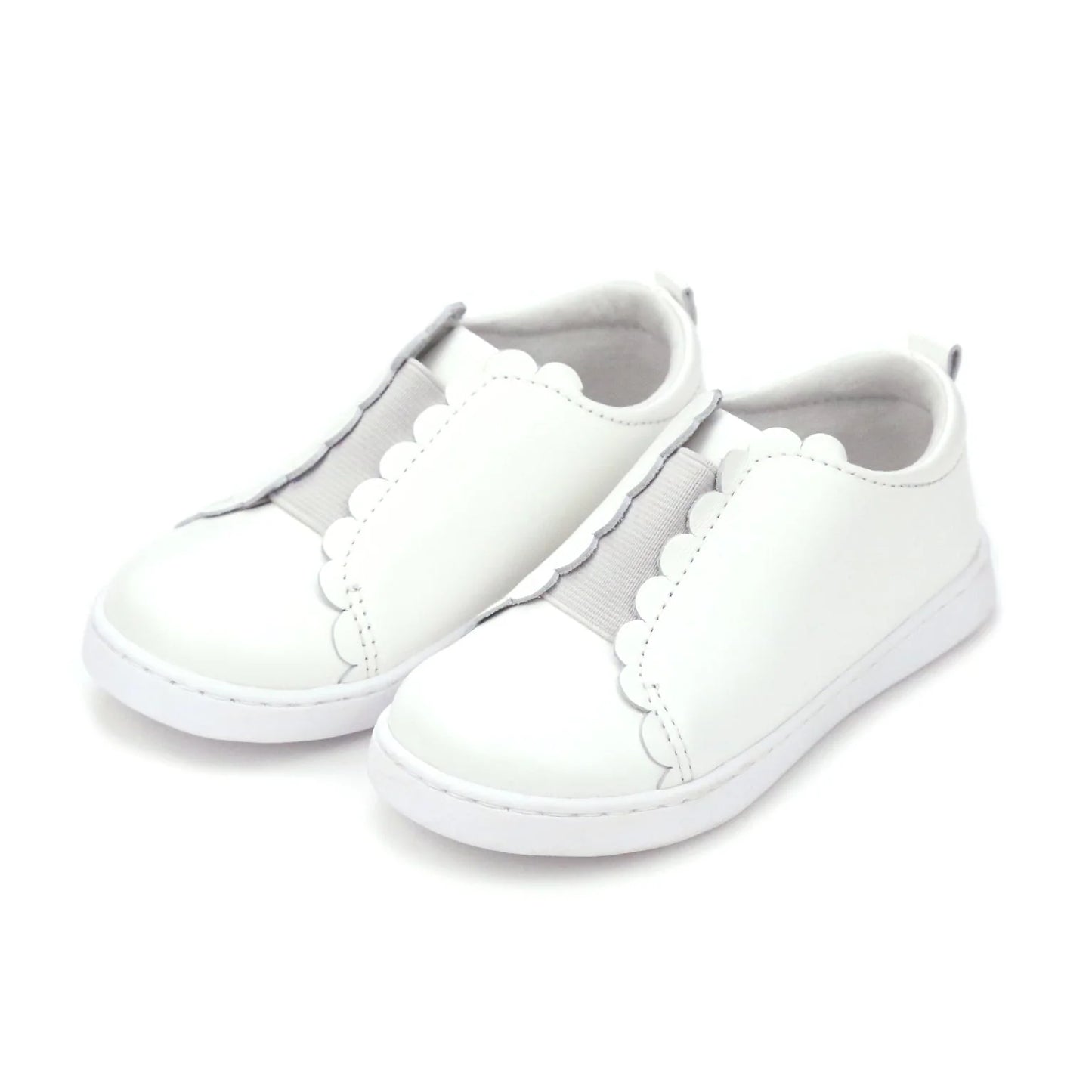 L'Amour Phoebe Elastic Slip On White Shoes Sneakers