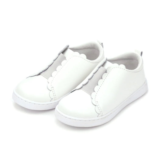 L'Amour Phoebe Elastic Slip On White Shoes Sneakers