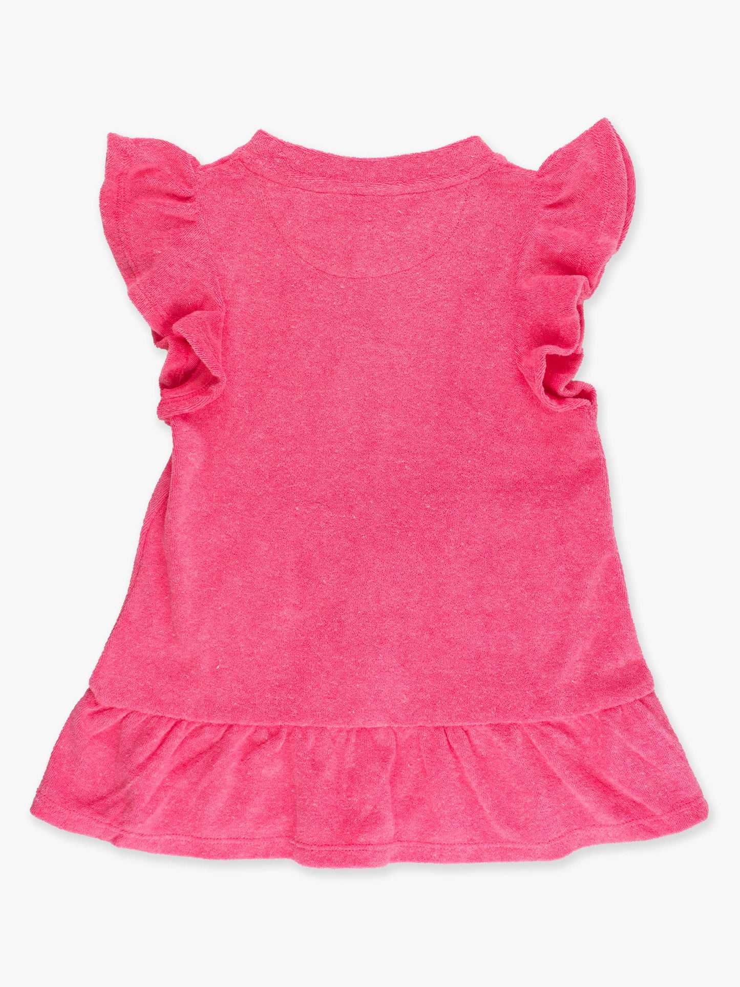 Rufflebutts Girls Hot Pink Terry Butterfly Sleeve Full Zip Cover-Up