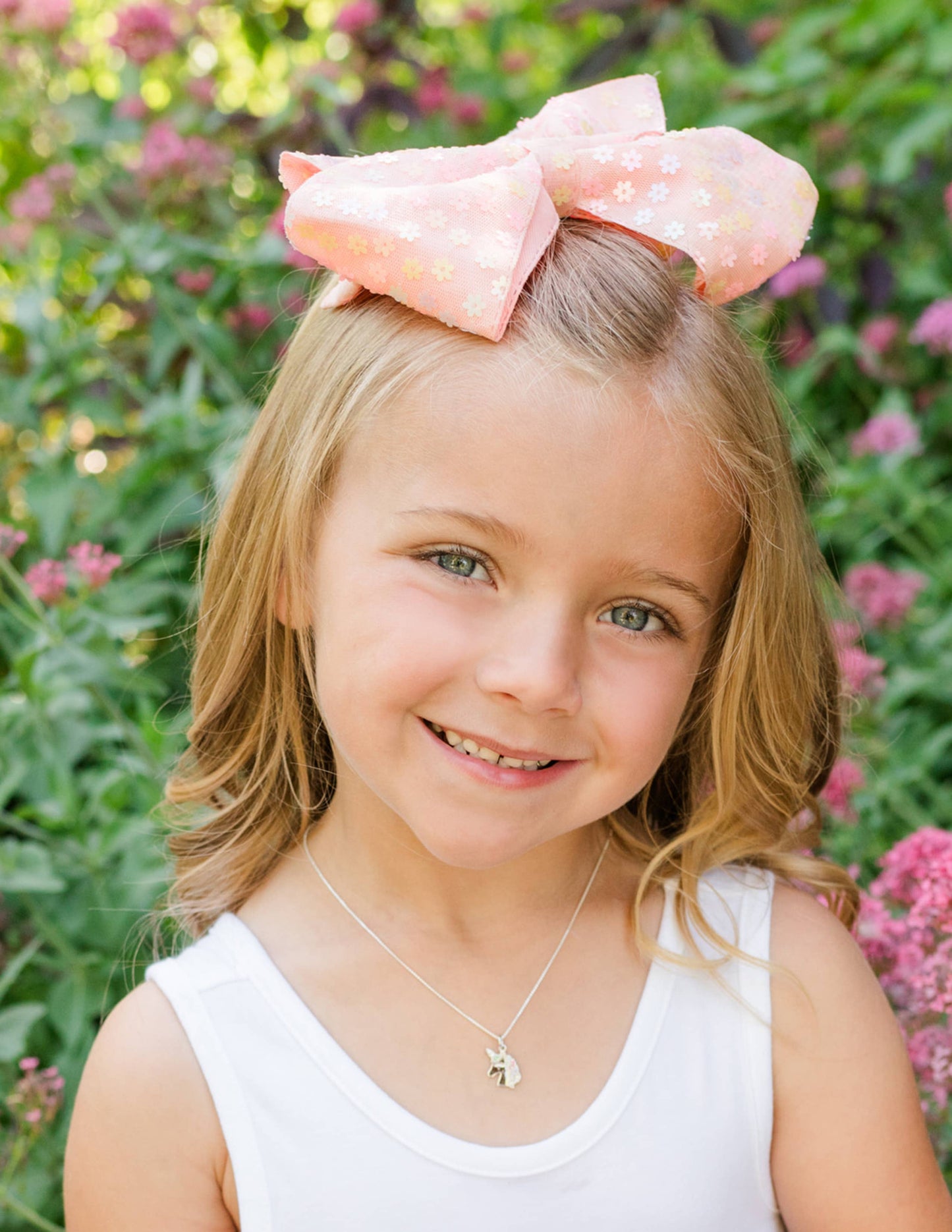 Sterling Silver Girls Pink Unicorn Necklace for Kids