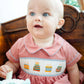 Ruth and Ralph Red Birthday Cakes Smocked Henry Bubble