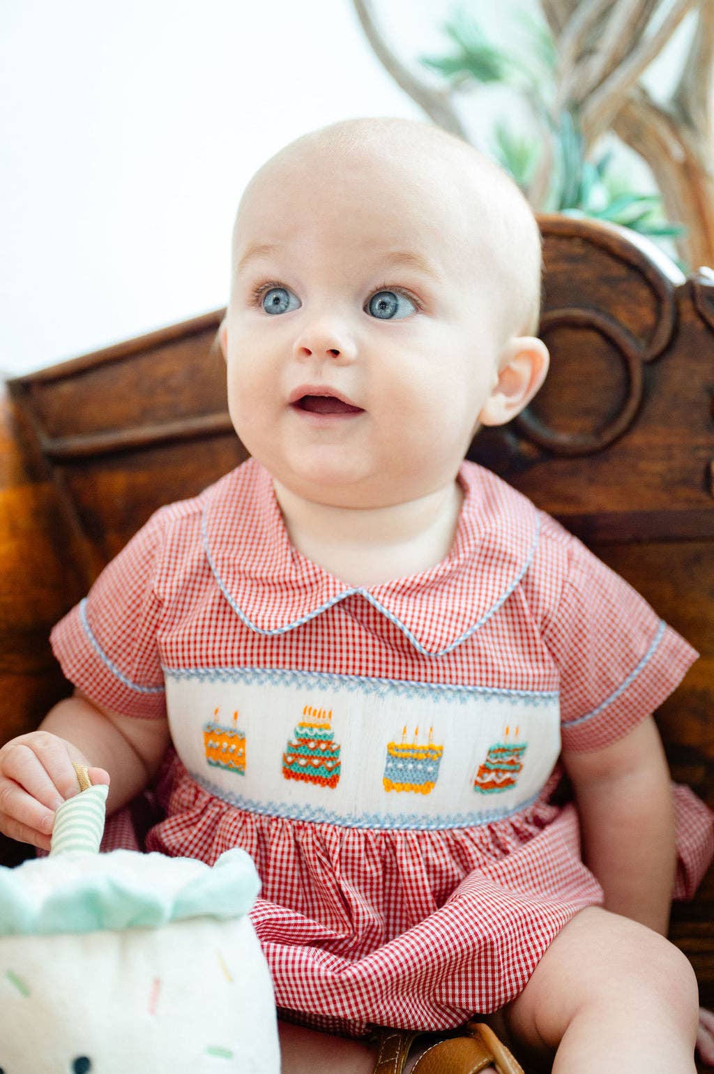 Ruth and Ralph Red Birthday Cakes Smocked Henry Bubble