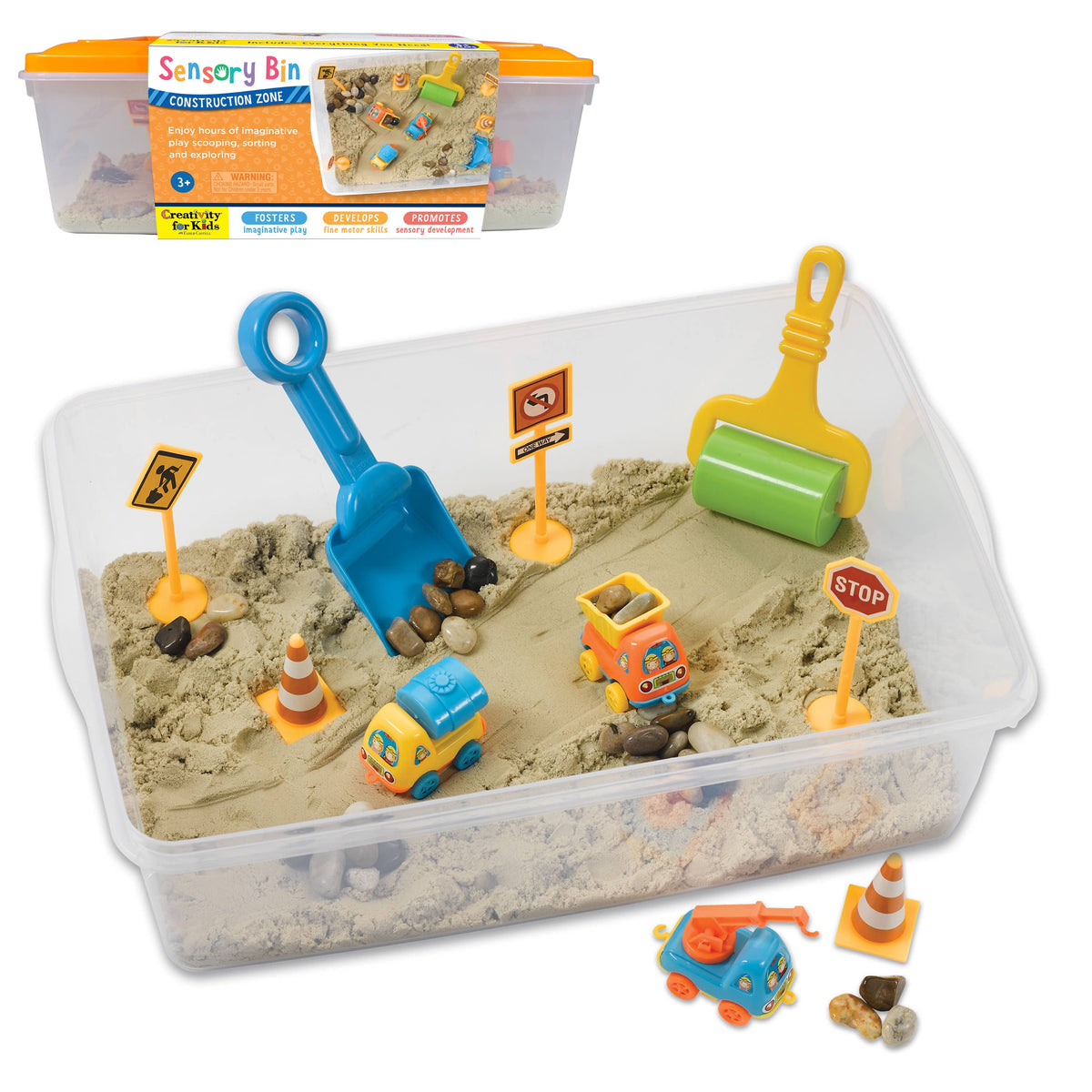 Faber-Castell Sensory Bin Construction Zone Activity Bin for Kids
