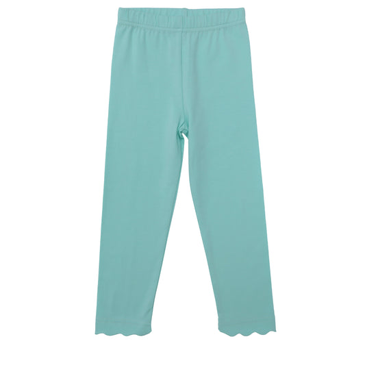 Trotter Street Scallop Leggings--Mint