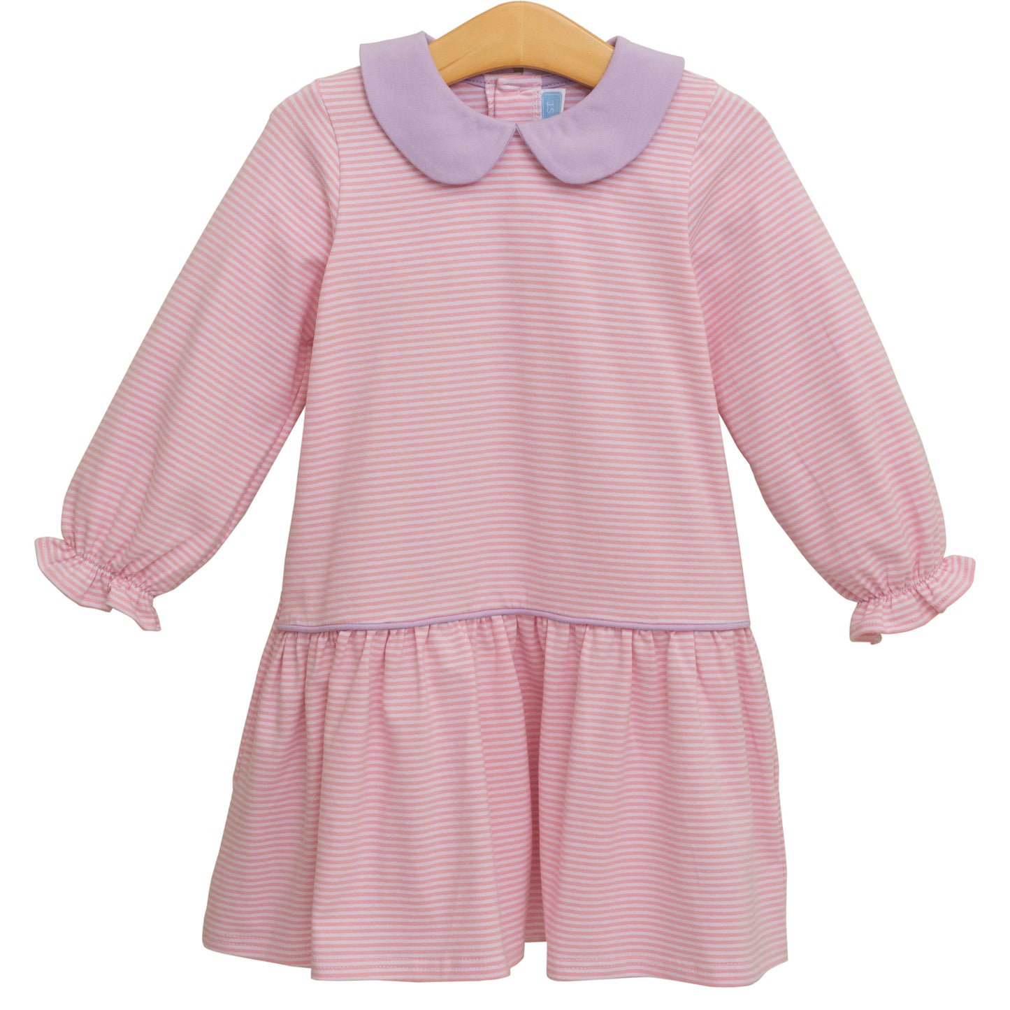 Trotter Street Katherine Dress-Light Pink Stripe/Lavender