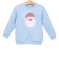 Trotter Street French Terry Pullover--Santa (Light Blue)