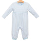 Trotter Street Bennett Romper-Light Blue Stripe
