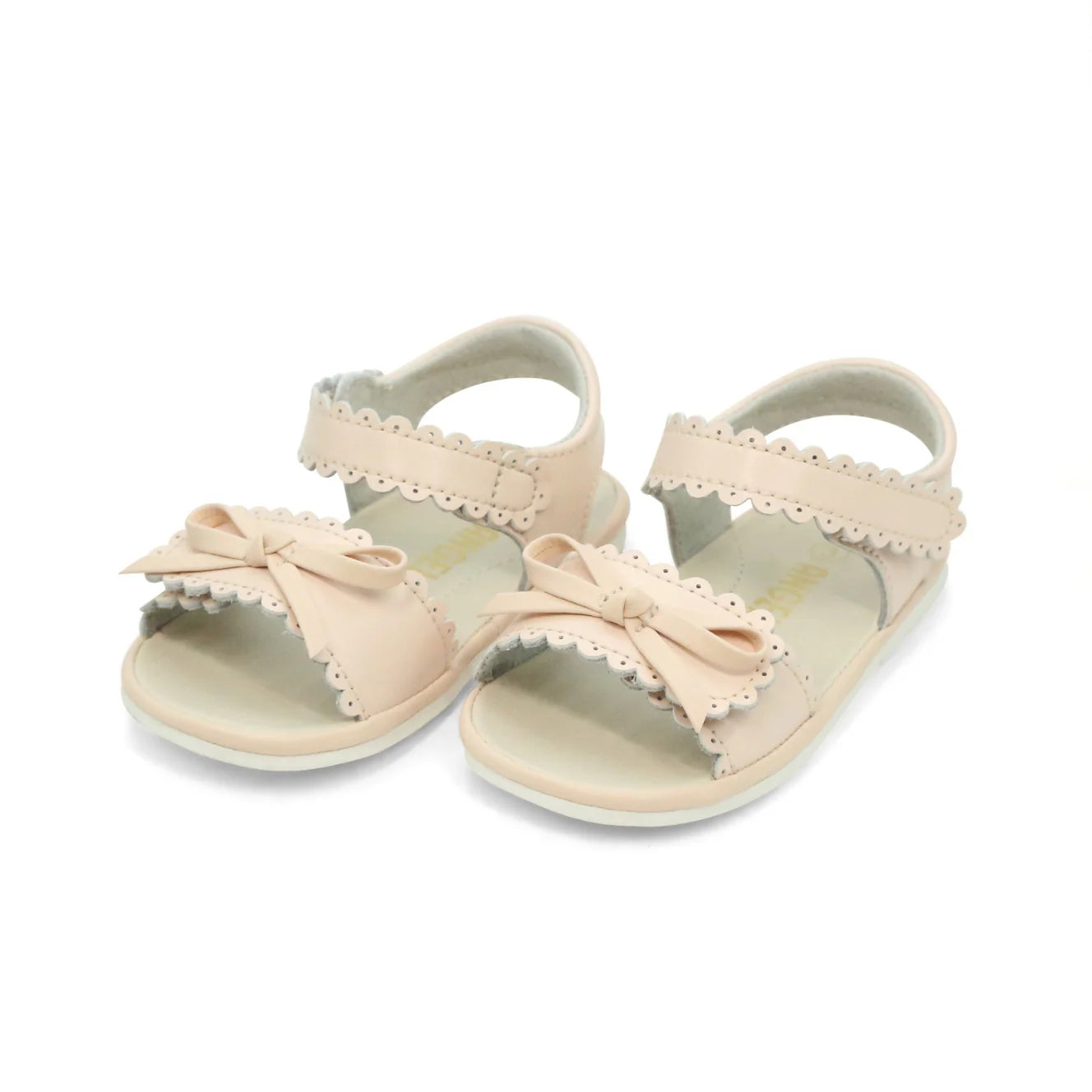 Angel Amelie Scalloped Open Toe Sandal--Pale Pink