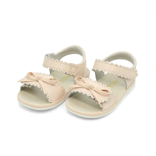 Angel Amelie Scalloped Open Toe Sandal--Pale Pink