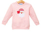 Trotter Street French Terry Pullover--Santa (Light Pink)