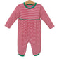 Trotter Street Bennett Romper-Red Stripe/Green
