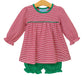 Trotter Street Ellie Bloomer Set-Red Stripe/Green
