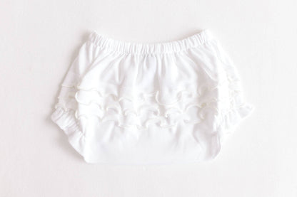 Terry Tots Diaper Cover - Ecru Ruffles