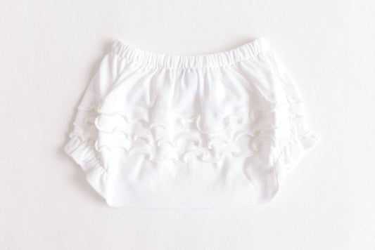 Terry Tots Diaper Cover - Ecru Ruffles