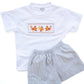 Ruth and Ralph Thanksgiving Smocked Beau T-Shirt/Shorts Set