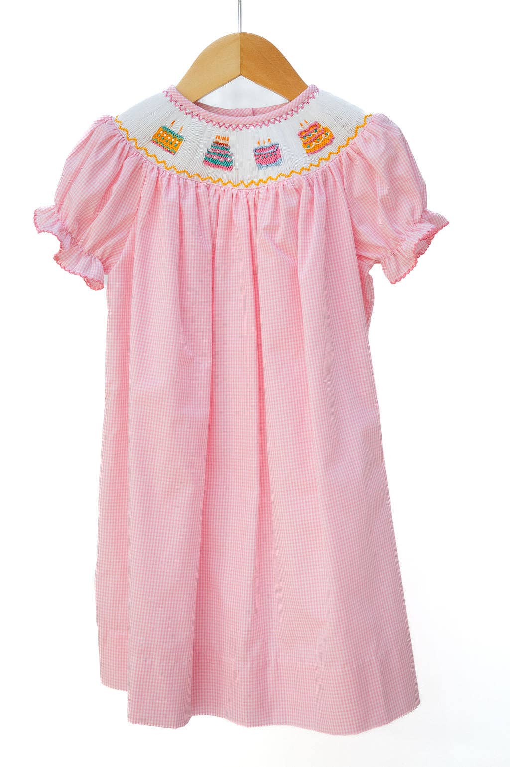 Ruth and Ralph Pink Birthday Cakes Smocked Helen Dress