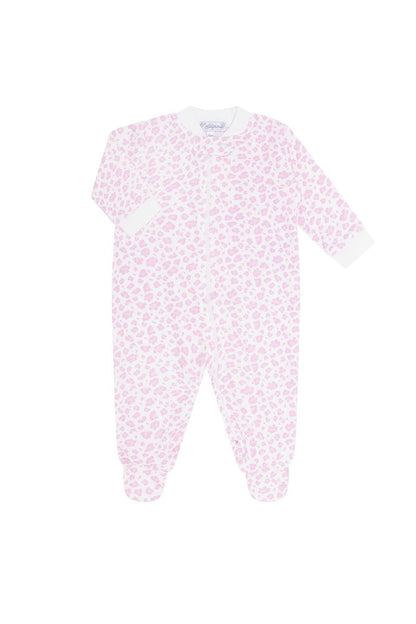 Nellapima Pink Cheetah Print Zipper Footie