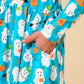Rufflebutts Halloween Boo Bash Knit Long Sleeve Twirl Dress