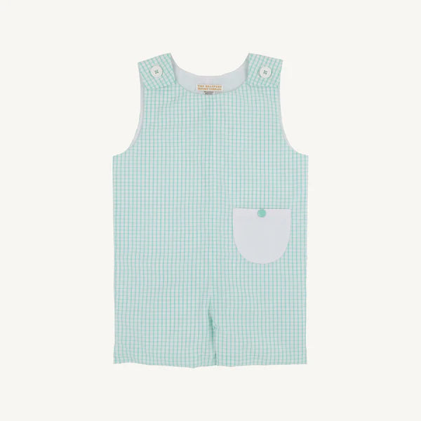 Beaufort Bonnet Prescott Pocket Jon Jon--Turks Teal Windowpane/Worth Ave White