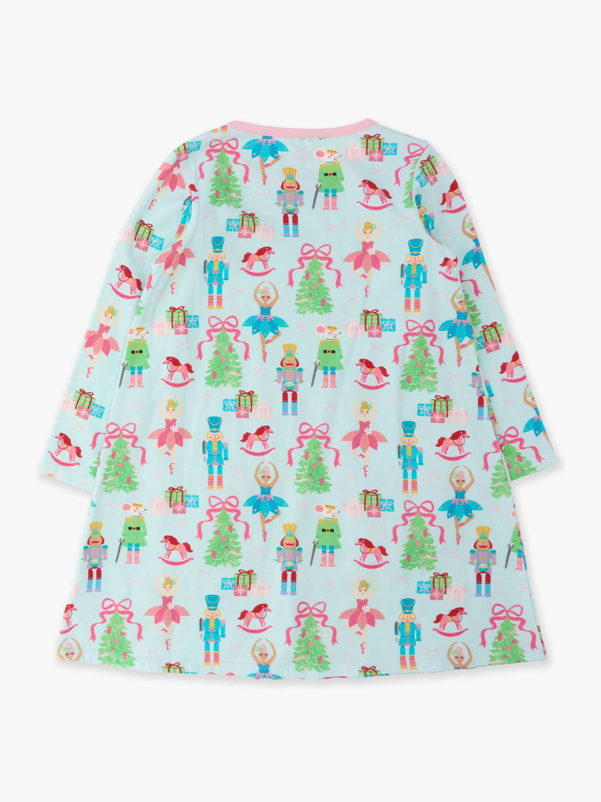Rufflebutts Girls Nutcracker Christmas Wishes Knit A-line Applique Pockets Dress