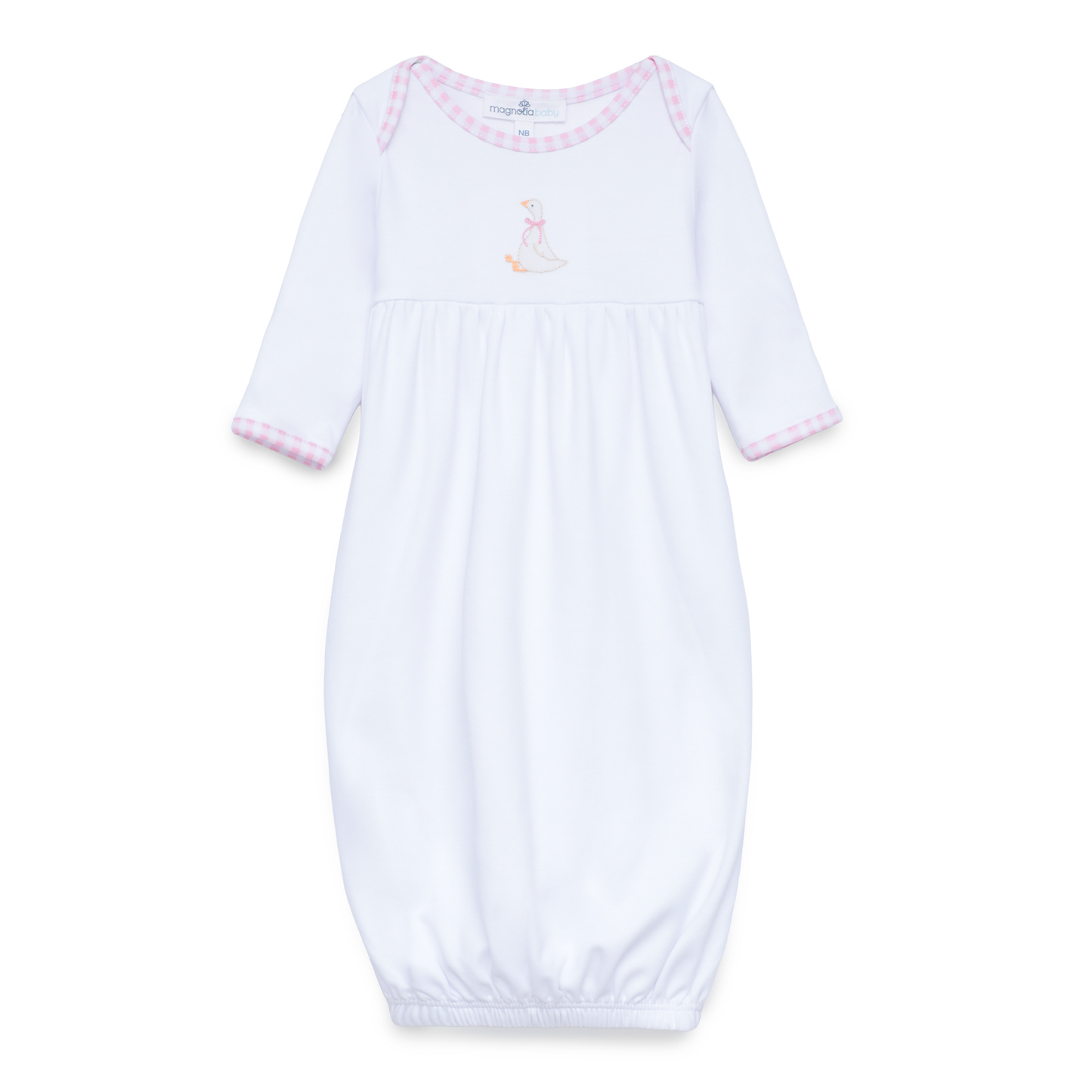 Magnolia Baby Silly Goose Gathered Gown - Pink