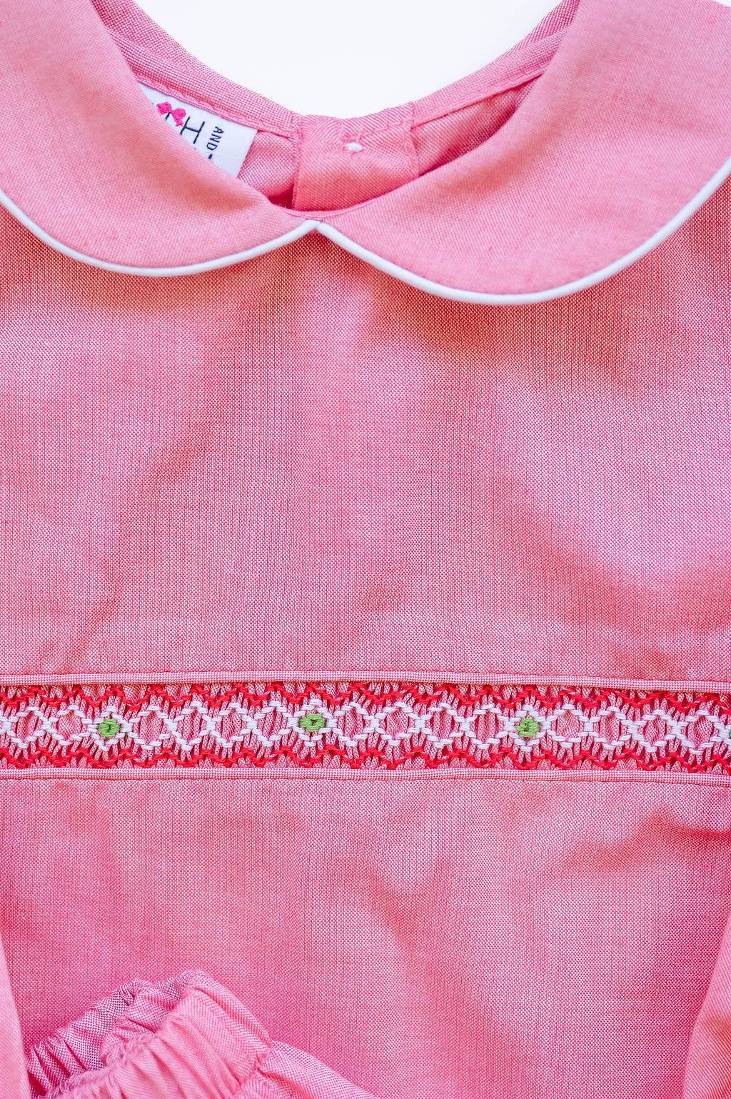 Ruth and Ralph Festive Red and Green Smocked Samuel Shirt/Pants Set