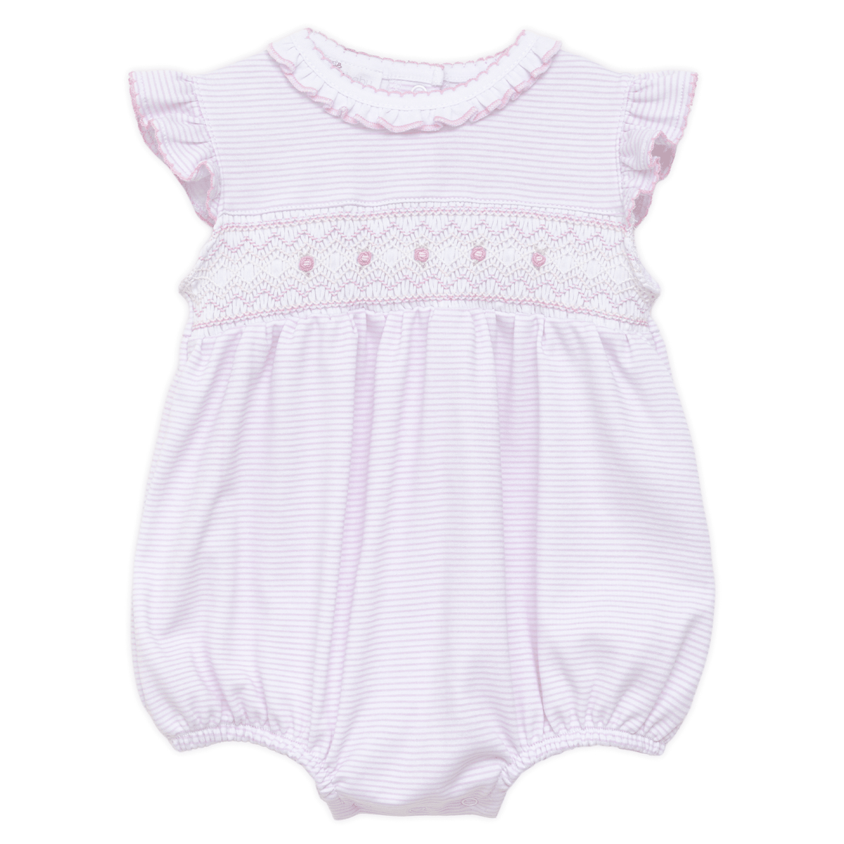 Julia Smocked Bubble - Pink