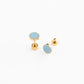 Pip Pop Post Smile Stud Earrings - Hypoallergenic, Flat Back, Girl Gift