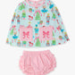 Rufflebutts Nutcracker Christmas Wishes Knit Long Sleeve Applique Pocket Swing Top & Ruffle Bloomer Set