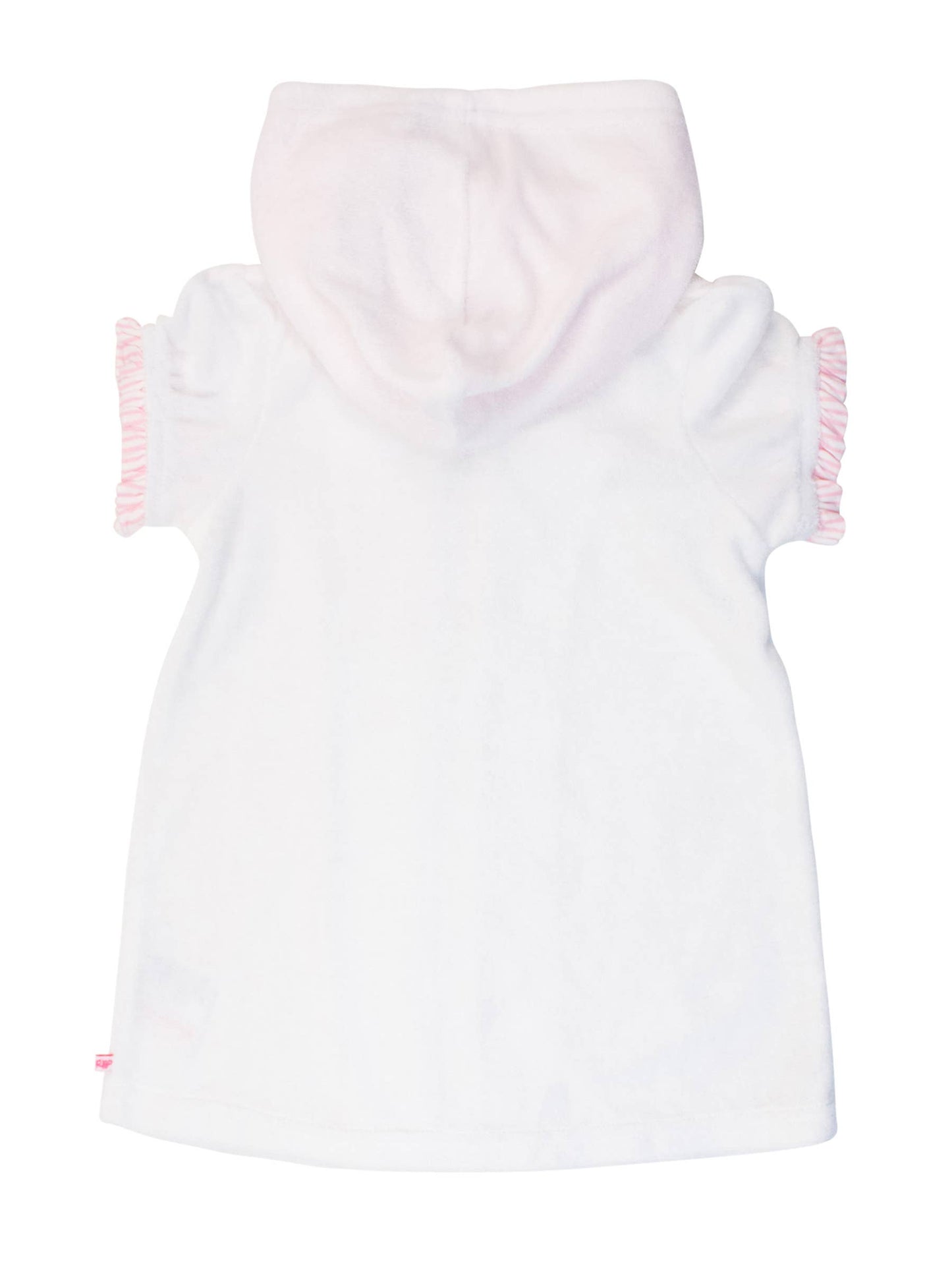 Rufflebutts Girls White Terry Full-Zip Cover Up