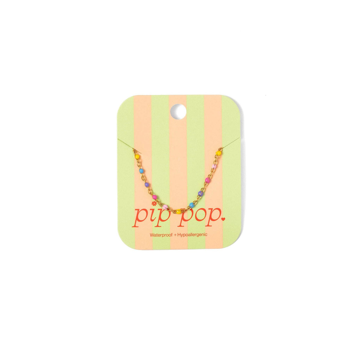 Pip Pop Post Enamel Bead Necklace Earrings - Hypoallergenic, Girl Gift