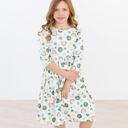 Mila and Rose Luck of the Irish Pocket Twirl Dress