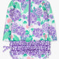 Rufflebutts Baby Girls Purple Hydrangea Garden Long Sleeve One Piece Rash Guard Swimsuit with Signature Rear Ruffles