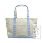TRVL Design Medium Tote - Coated Canvas Gingham Mist Trim