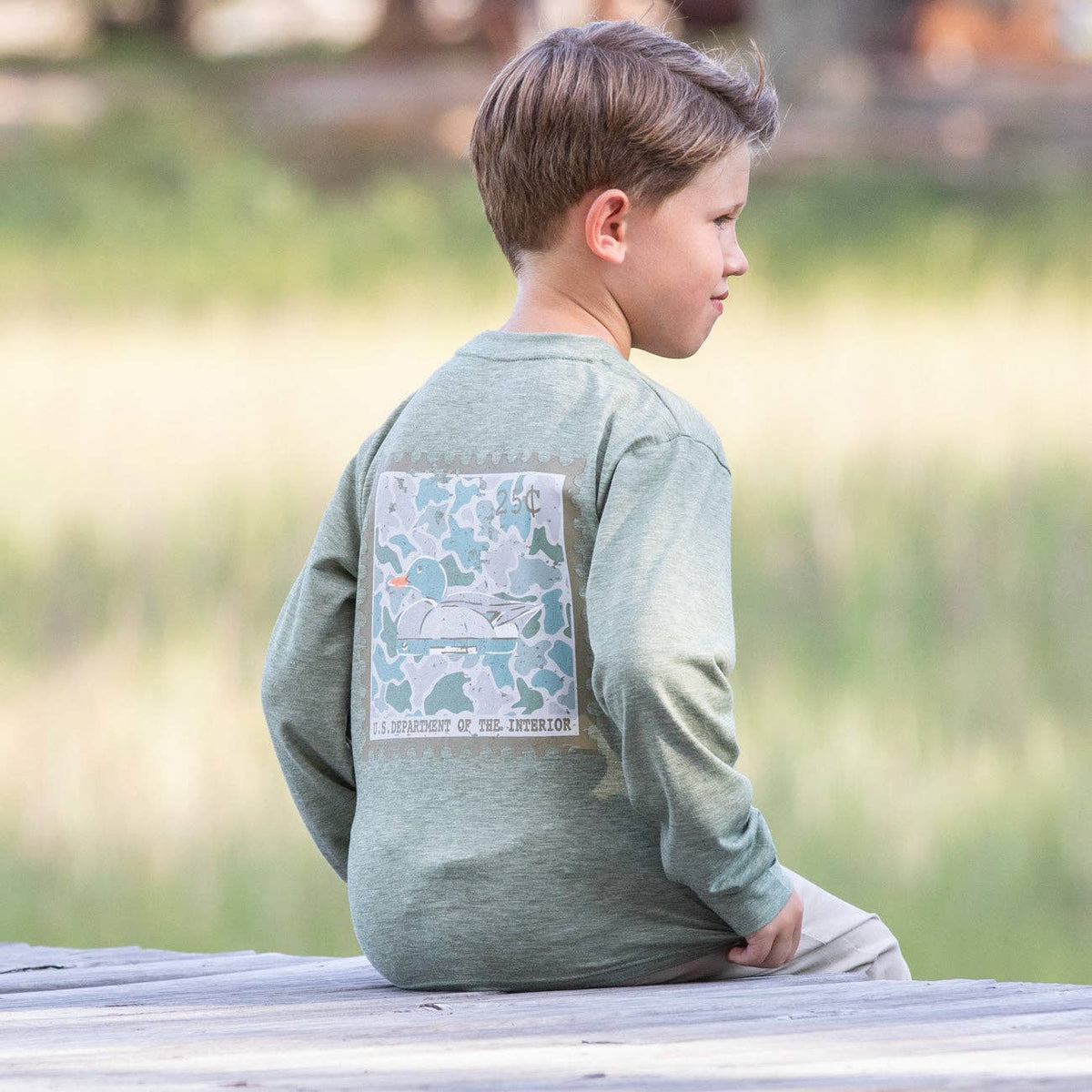 Shrimp and Grits Kids Duck Stamp Graphic Tee