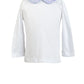 Proper Peony Iris Garden Long Sleeve Collar Shirt
