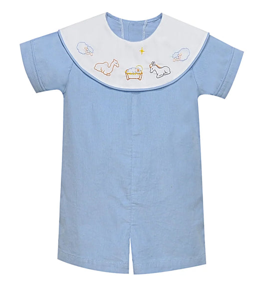 Remember Nguyen Blue Williams Romper--Nativity