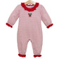 Trotter Street Candy Cane Embroidery Ruffle Romper