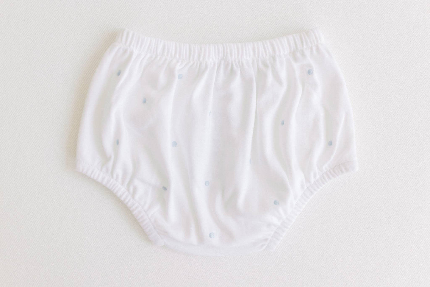 Terry Tots Diaper Cover - Blue Embroidered Dots