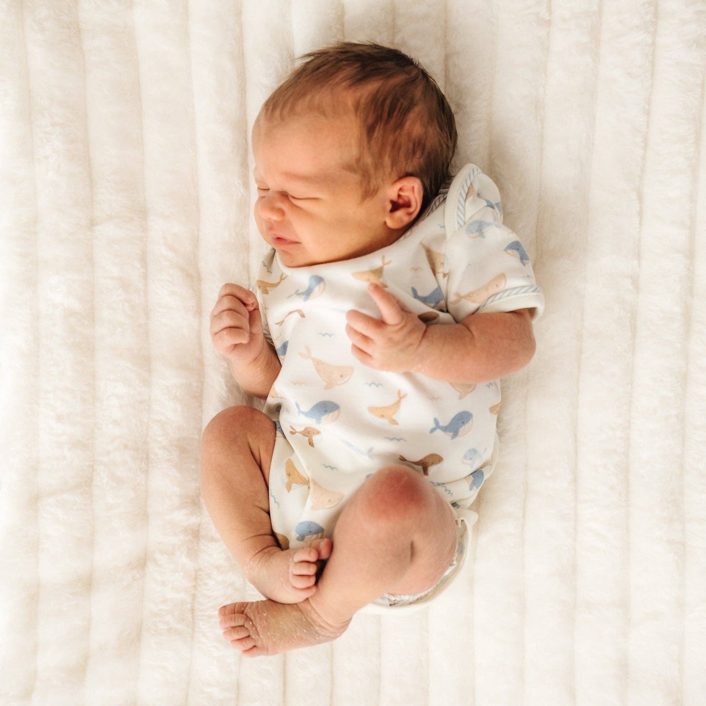 Magnolia Baby Whale Tales Lap Bodysuit - Ivory