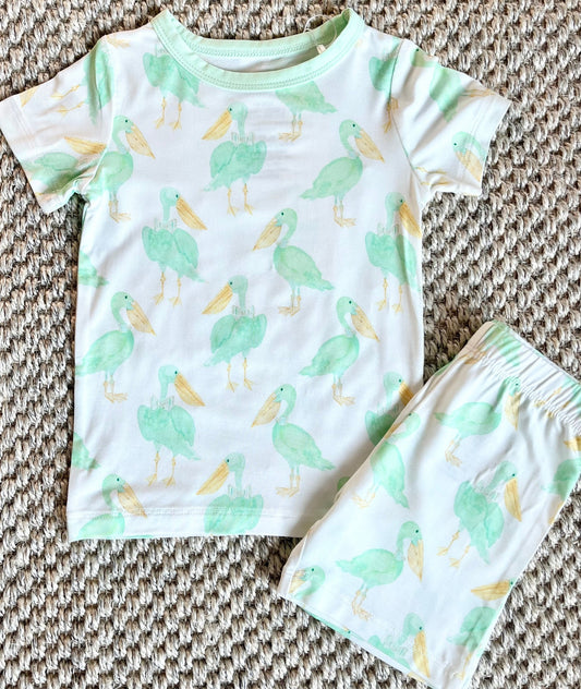 Sweet Bay Clothing Pelican Pajama Short Set--Mint