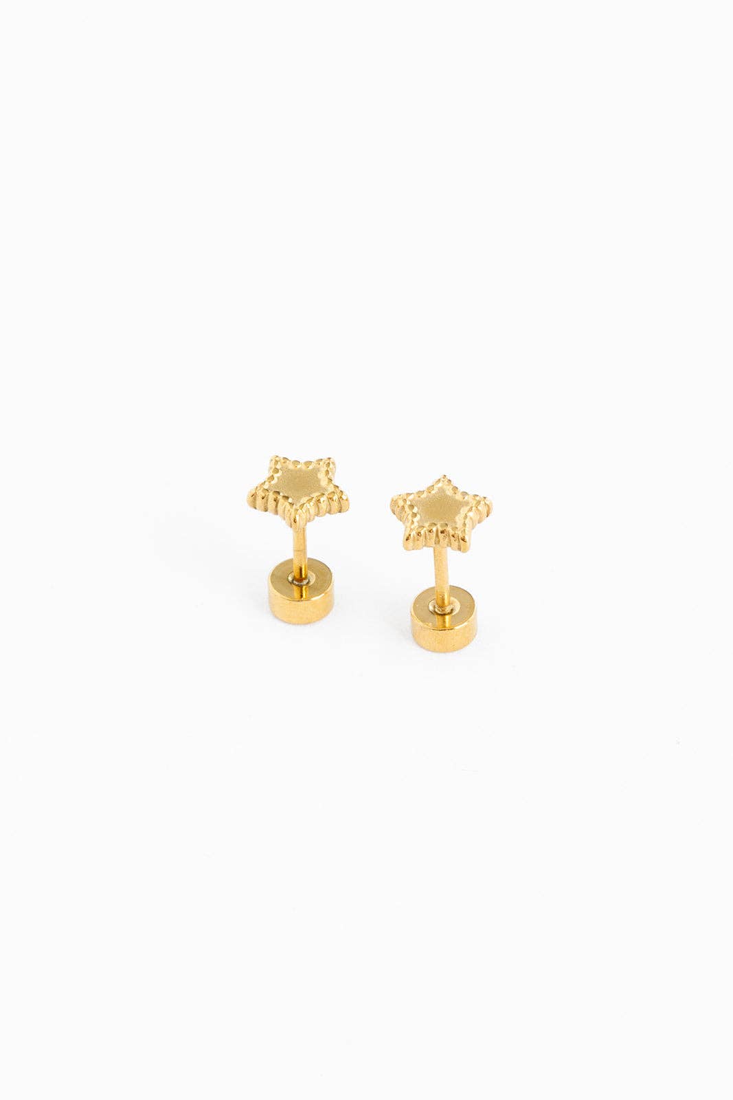 Pip Pop Post Beaded Star Stud Earrings - Hypoallergenic, Flat Back, Girl