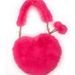 Great Pretenders Pinky Promise Furry Fuchsia Purse