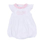 Magnolia Baby Gator Applique Ruffle Bubble - Pink