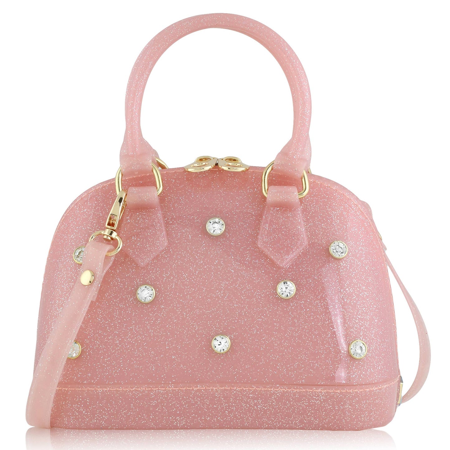 Carrying Kind Rhinestone Cate Purple Sparkle Purse