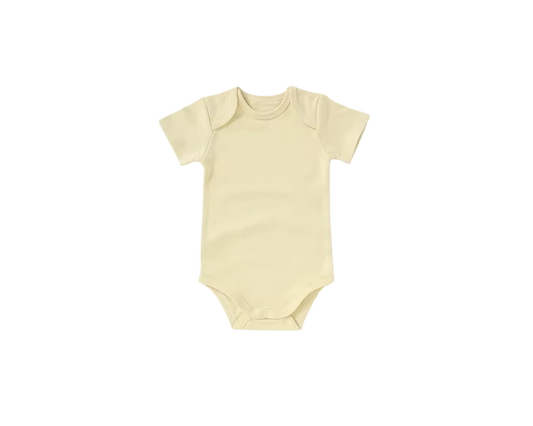 Lukas James Classic Short Sleeve Bodysuit--Buttercream